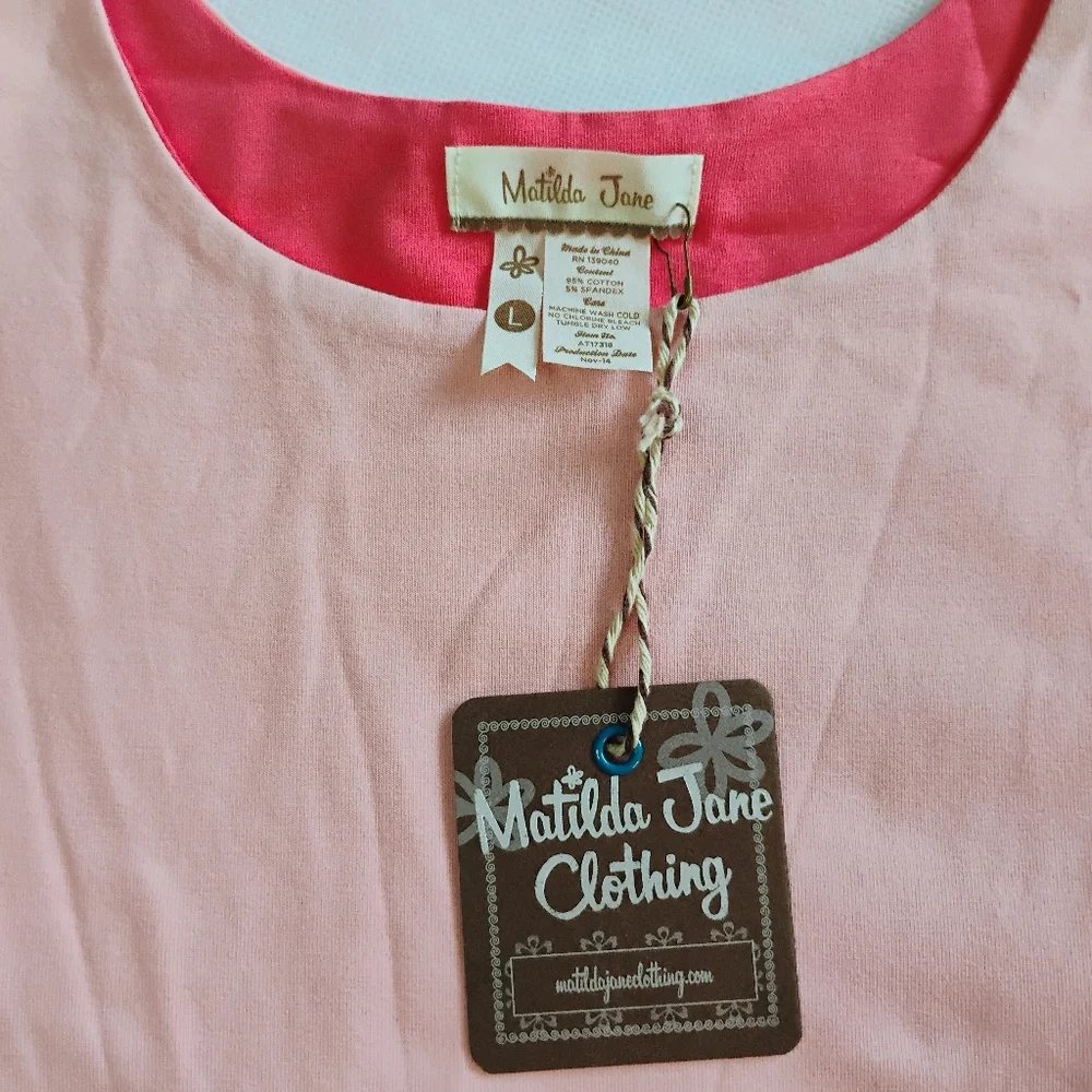 NWT Matilda Jane Light Peach Coral Lined Tank Top -Summer Beach Resort Vacation